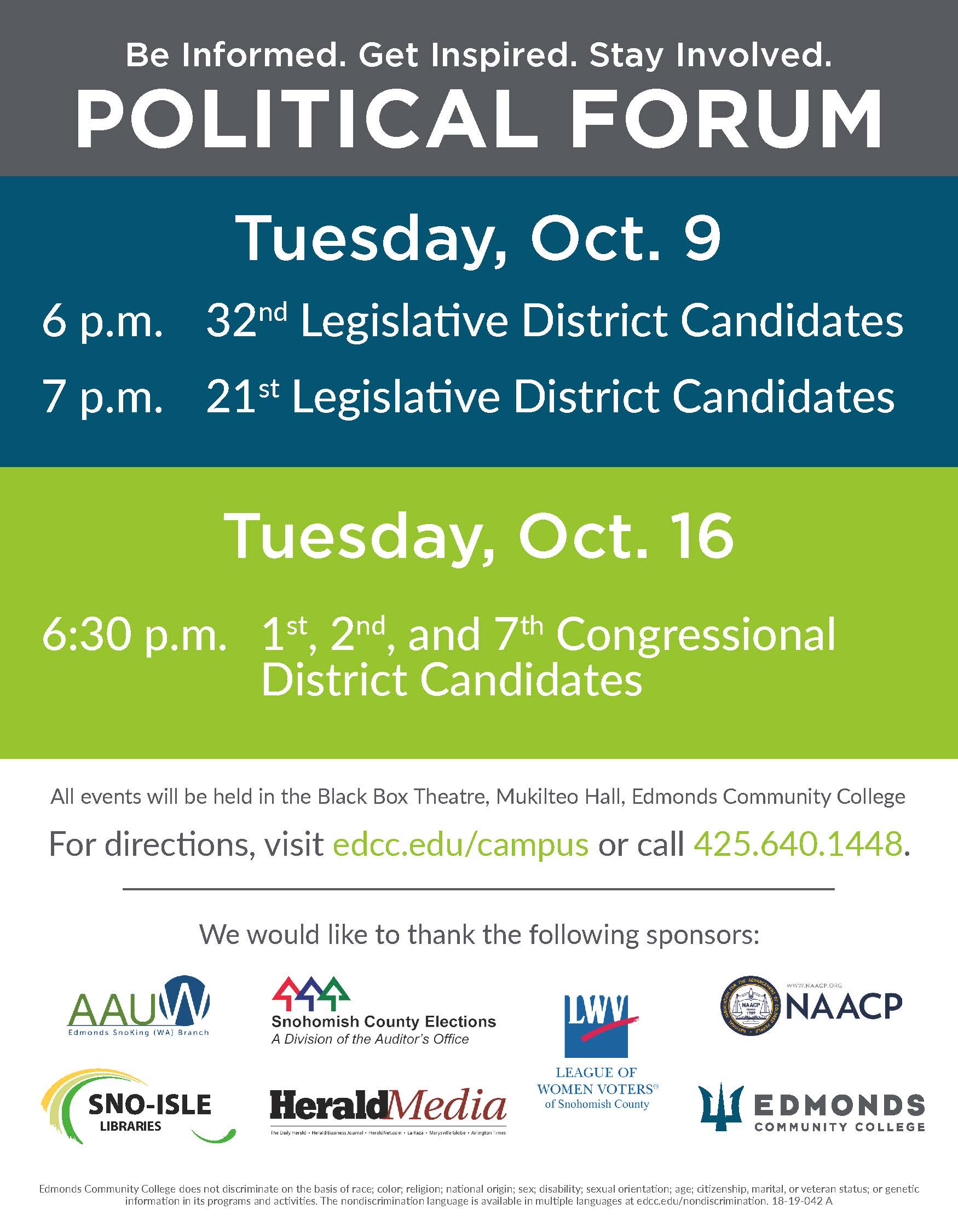 Candidate Forum poster